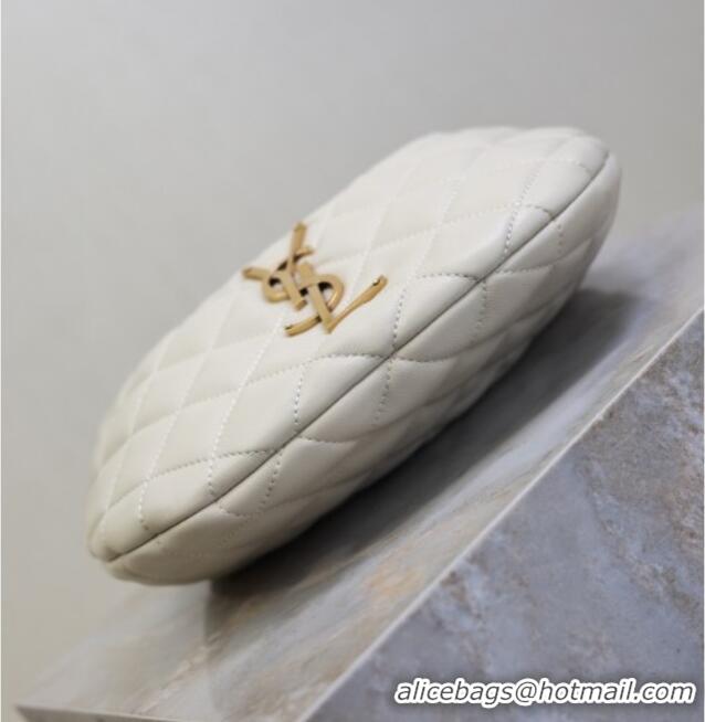 Luxury Discount Saint Laurent Icarino Mini Bag in Quilted Nappa Leather 851689 White 2025