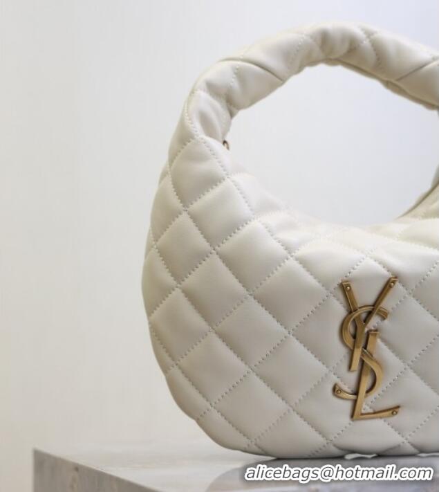 Luxury Discount Saint Laurent Icarino Mini Bag in Quilted Nappa Leather 851689 White 2025