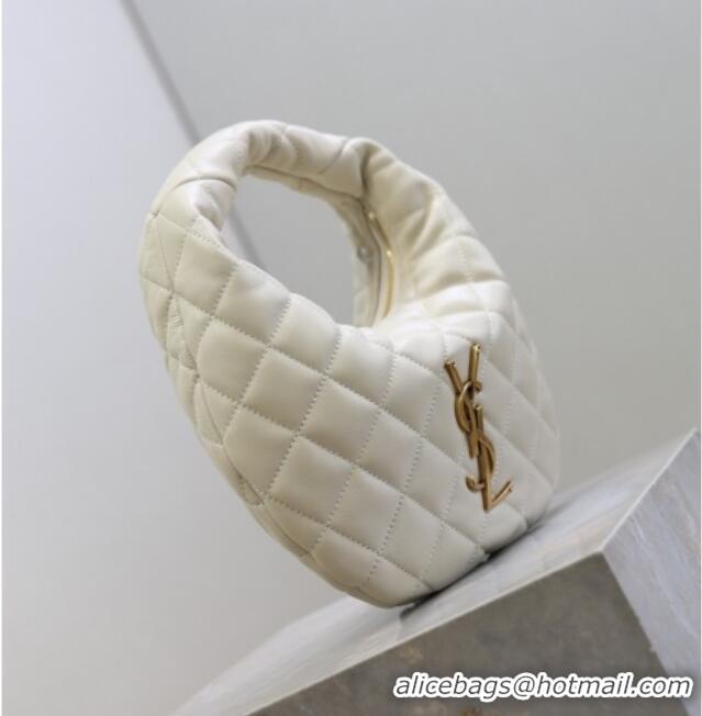 Luxury Discount Saint Laurent Icarino Mini Bag in Quilted Nappa Leather 851689 White 2025