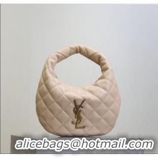 Good Quality Saint Laurent Icarino Mini Bag in Quilted Nappa Leather 851689 Beige Pink 2025