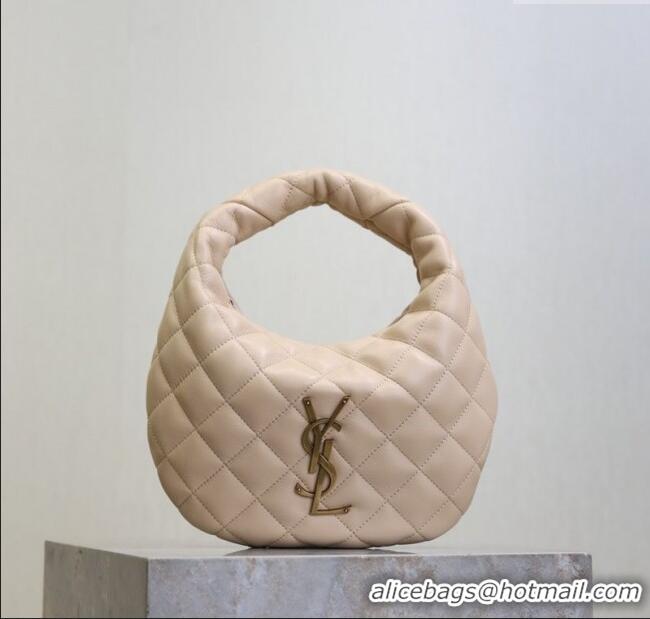 Good Quality Saint Laurent Icarino Mini Bag in Quilted Nappa Leather 851689 Beige Pink 2025