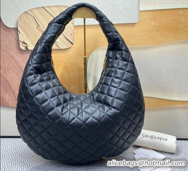 Unique Discount Saint Laurent Icarino Hobo Bag in Quilted Nappa Leather 858160 Black 2025