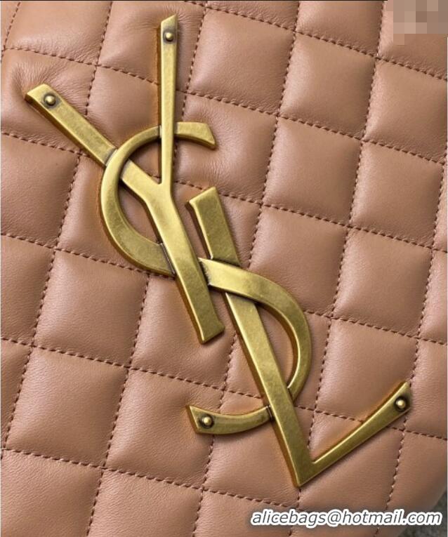 Good Product Saint Laurent Icarino Hobo Bag in Quilted Nappa Leather 858160 Rose Pink 2025