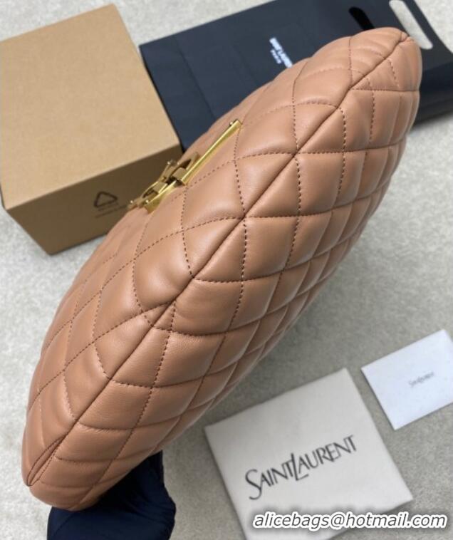 Good Product Saint Laurent Icarino Hobo Bag in Quilted Nappa Leather 858160 Rose Pink 2025