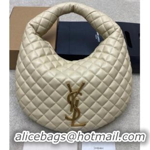 Super Quality Saint Laurent Icarino Hobo Bag in Quilted Nappa Leather 858160 Light Apricot 2025