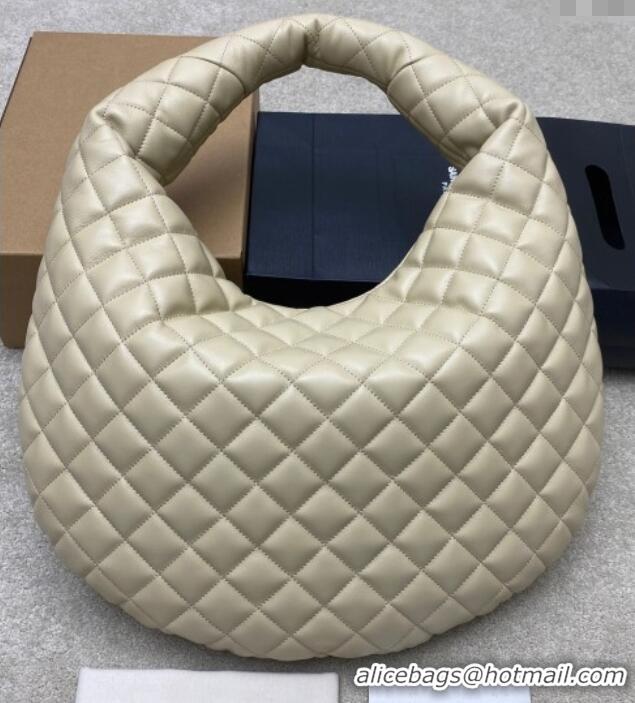 Super Quality Saint Laurent Icarino Hobo Bag in Quilted Nappa Leather 858160 Light Apricot 2025