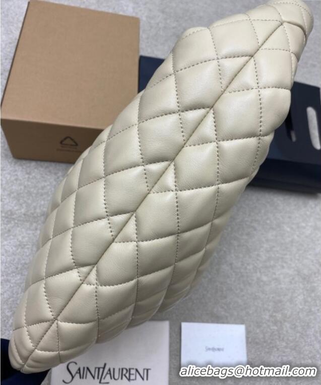 Super Quality Saint Laurent Icarino Hobo Bag in Quilted Nappa Leather 858160 Light Apricot 2025