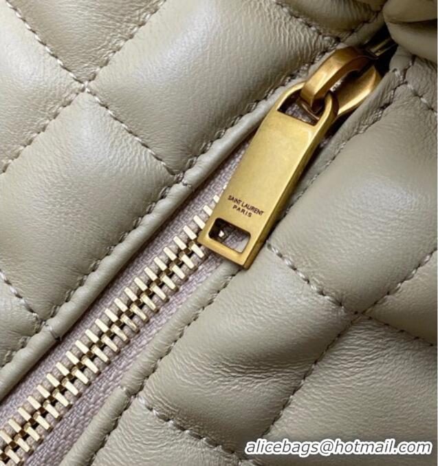 Super Quality Saint Laurent Icarino Hobo Bag in Quilted Nappa Leather 858160 Light Apricot 2025