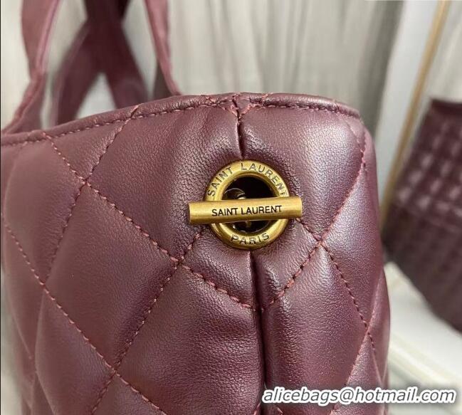 Trendy Design Saint Laurent Icare Maxi Shopping Bag in Quilted Nappa Leather 698651 Burgundy 2025