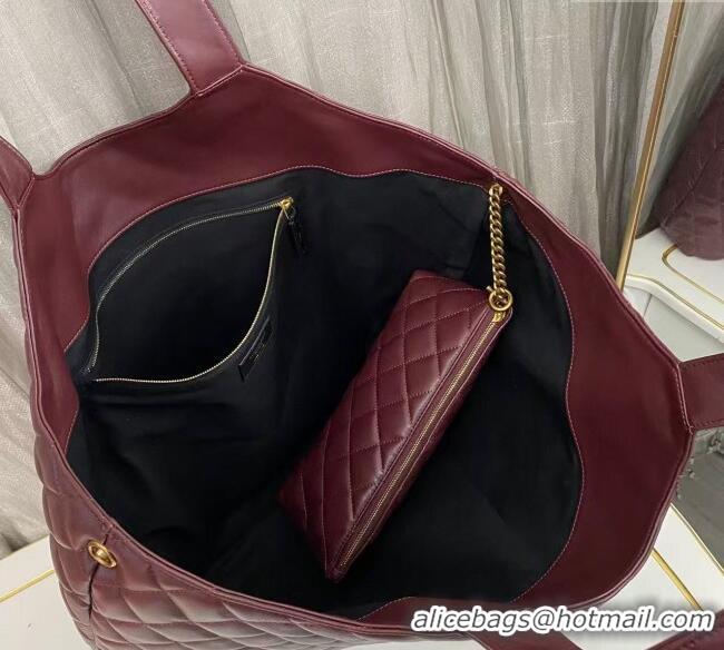 Trendy Design Saint Laurent Icare Maxi Shopping Bag in Quilted Nappa Leather 698651 Burgundy 2025