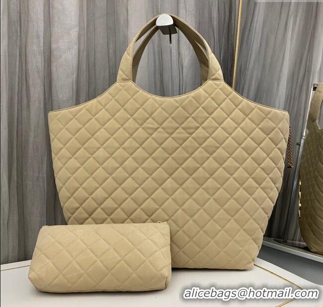 Grade Design Saint Laurent Icare Maxi Shopping Bag in Quilted Nappa Leather 698651 Beige 2025