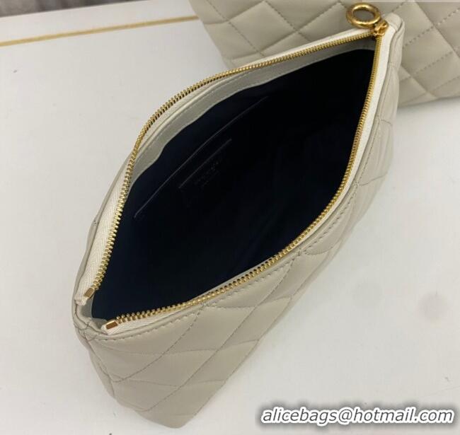 Well Crafted Saint Laurent Icare Maxi Shopping Bag in Quilted Nappa Leather 698651 White 2025