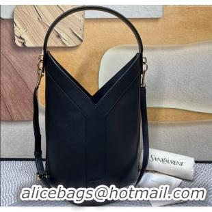 Buy Cheap Saint Laurent Y Top Handle Bucket Bag in Leather 840891 Black 2025