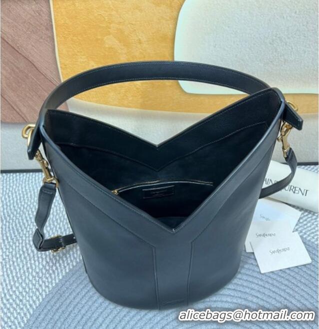 Buy Cheap Saint Laurent Y Top Handle Bucket Bag in Leather 840891 Black 2025