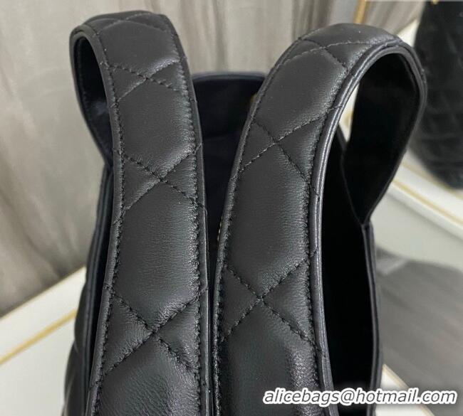 Top Grade Saint Laurent Icare Medium Shopping Bag in Quilted Nappa Leather 858191 Black 2025