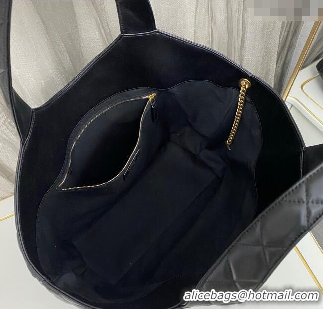 Top Grade Saint Laurent Icare Medium Shopping Bag in Quilted Nappa Leather 858191 Black 2025