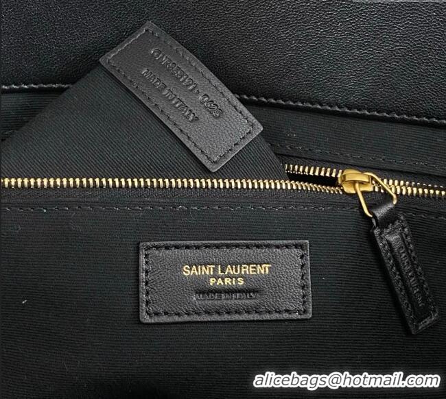 Top Grade Saint Laurent Icare Medium Shopping Bag in Quilted Nappa Leather 858191 Black 2025