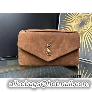 Best Grade Saint Laurent Calypso Large Bag in Suede 777399 Caramel Brown 2025