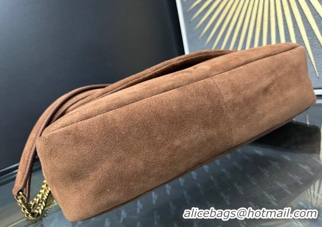 Best Grade Saint Laurent Calypso Large Bag in Suede 777399 Caramel Brown 2025