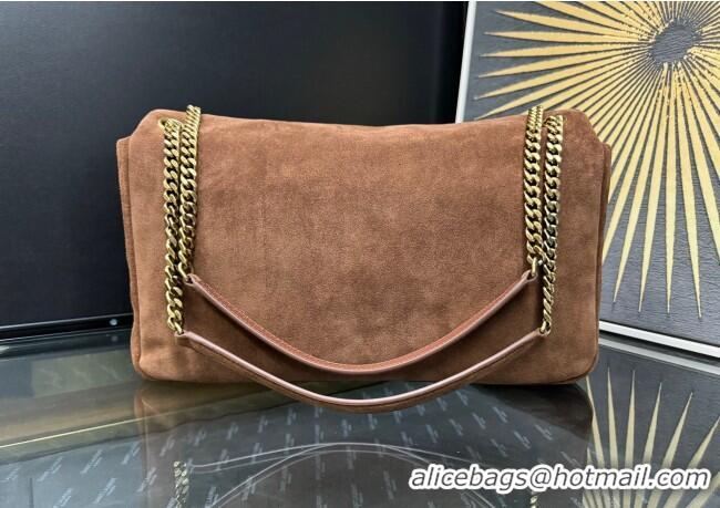 Best Grade Saint Laurent Calypso Large Bag in Suede 777399 Caramel Brown 2025
