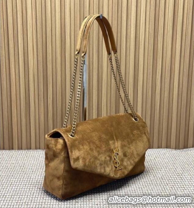Good Taste Saint Laurent Calypso Large Bag in Suede 777399 Brown 2025