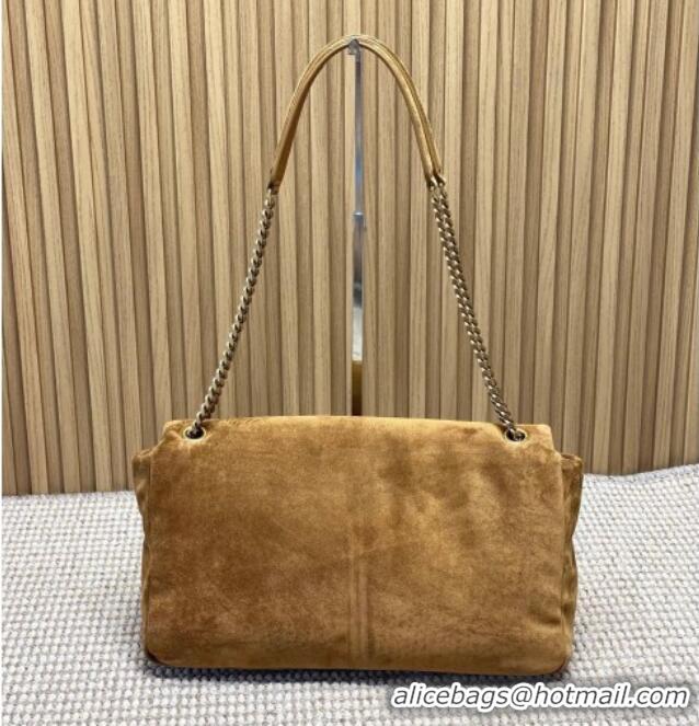Good Taste Saint Laurent Calypso Large Bag in Suede 777399 Brown 2025
