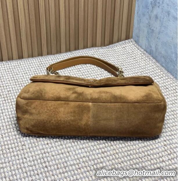 Good Taste Saint Laurent Calypso Large Bag in Suede 777399 Brown 2025