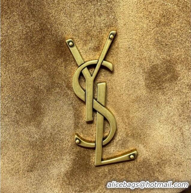 Good Taste Saint Laurent Calypso Large Bag in Suede 777399 Brown 2025