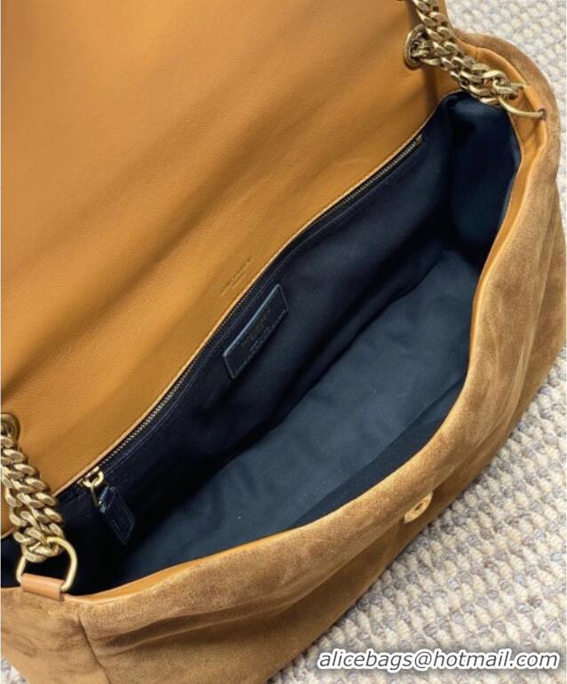 Good Taste Saint Laurent Calypso Large Bag in Suede 777399 Brown 2025