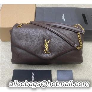 Buy Discount Saint Laurent Calypso Large Bag in Grained Lambskin 777399 Coffee Brown 2025