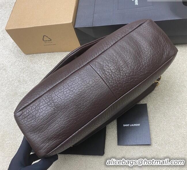 Buy Discount Saint Laurent Calypso Large Bag in Grained Lambskin 777399 Coffee Brown 2025