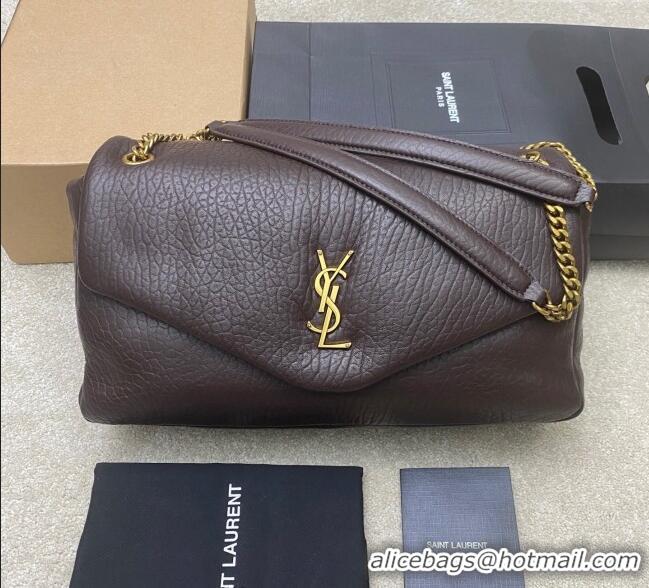 Buy Discount Saint Laurent Calypso Large Bag in Grained Lambskin 777399 Coffee Brown 2025