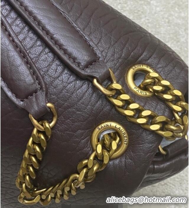 Buy Discount Saint Laurent Calypso Large Bag in Grained Lambskin 777399 Coffee Brown 2025