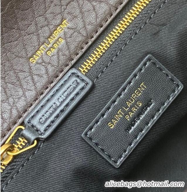 Buy Discount Saint Laurent Calypso Large Bag in Grained Lambskin 777399 Coffee Brown 2025