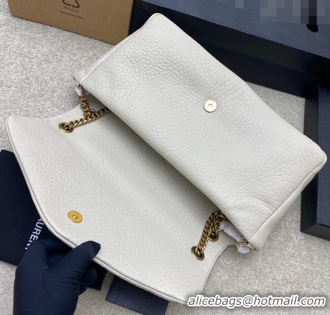 Top Quality Saint Laurent Calypso Large Bag in Grained Lambskin 777399 White 2025