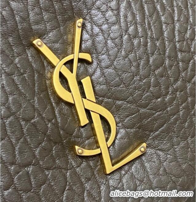 Trendy Design Saint Laurent Calypso Large Bag in Grained Lambskin 777399 Musk Green 2025