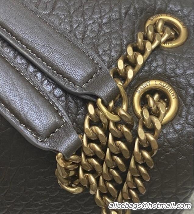 Trendy Design Saint Laurent Calypso Large Bag in Grained Lambskin 777399 Musk Green 2025