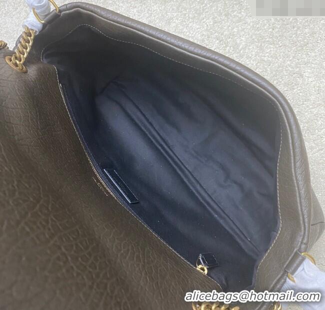 Trendy Design Saint Laurent Calypso Large Bag in Grained Lambskin 777399 Musk Green 2025