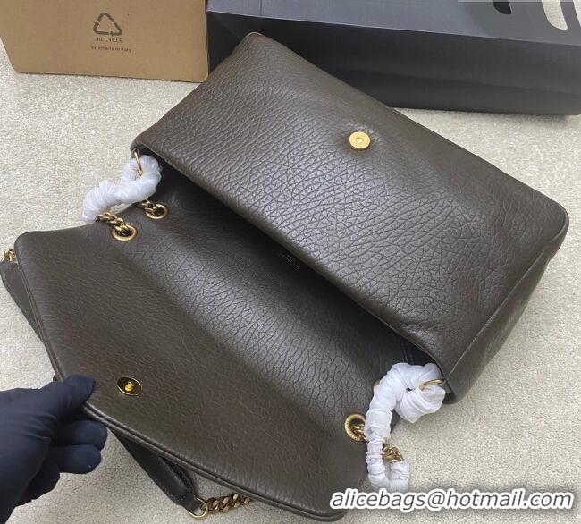 Trendy Design Saint Laurent Calypso Large Bag in Grained Lambskin 777399 Musk Green 2025