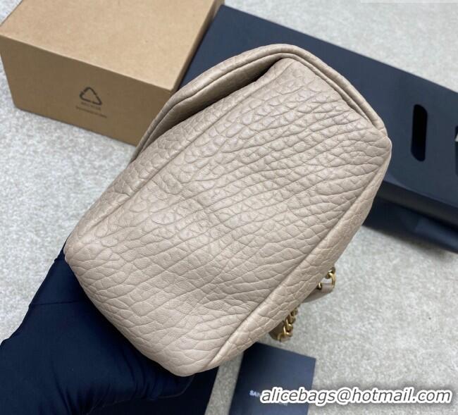 Super Quality Saint Laurent Calypso Large Bag in Grained Lambskin 777399 Beige Grey 2025