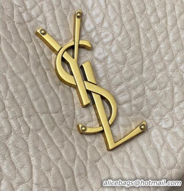 Super Quality Saint Laurent Calypso Large Bag in Grained Lambskin 777399 Beige Grey 2025