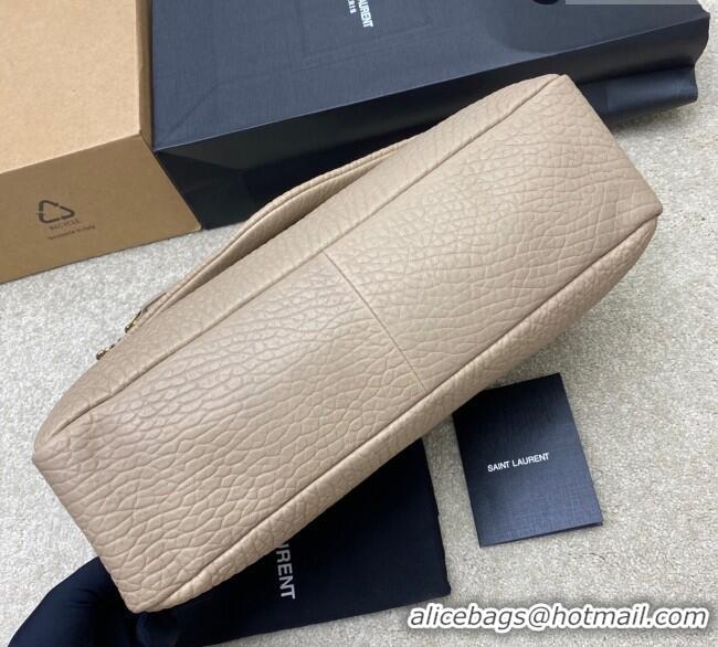 Super Quality Saint Laurent Calypso Large Bag in Grained Lambskin 777399 Beige Grey 2025