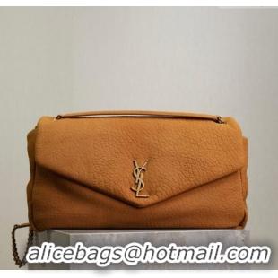 Best Quality Saint Laurent Calypso Large Bag in Grained Suede 777399 Yellow 2025