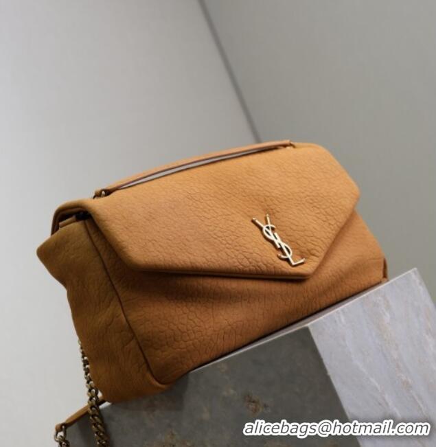 Best Quality Saint Laurent Calypso Large Bag in Grained Suede 777399 Yellow 2025