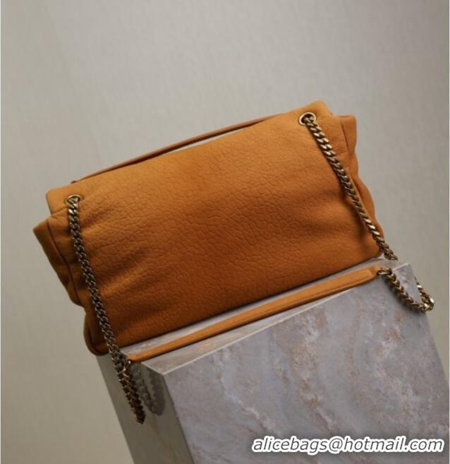 Best Quality Saint Laurent Calypso Large Bag in Grained Suede 777399 Yellow 2025