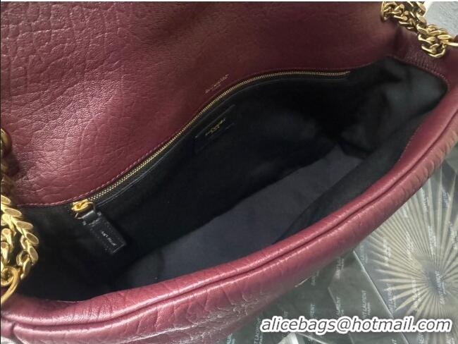 Best Price Saint Laurent Calypso Large Bag in Grained Lambskin 777399 Burgundy 2025