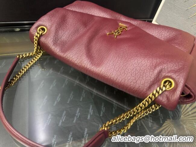 Best Price Saint Laurent Calypso Large Bag in Grained Lambskin 777399 Burgundy 2025