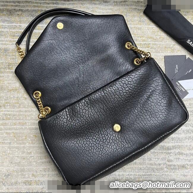 Promotional Saint Laurent Calypso Large Bag in Grained Lambskin 777399 Black 2024