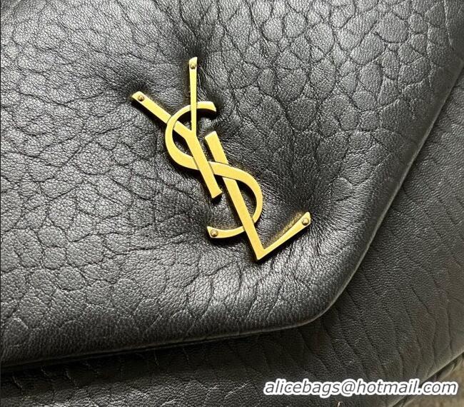 Promotional Saint Laurent Calypso Large Bag in Grained Lambskin 777399 Black 2024