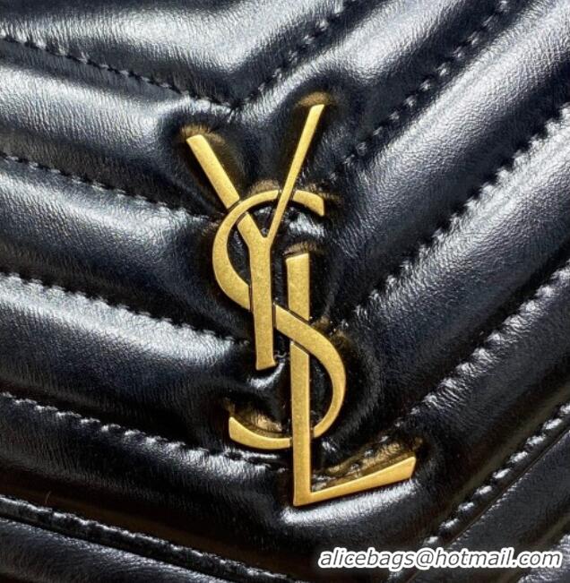 Best Quality Saint Laurent Cassandre Envelope Chain Wallet in Matelasse Patent Leather 742920 Black 2025
